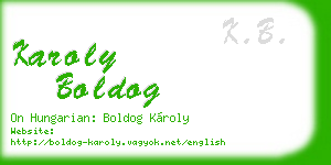 karoly boldog business card